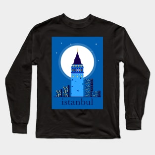 Istanbul city poster Long Sleeve T-Shirt